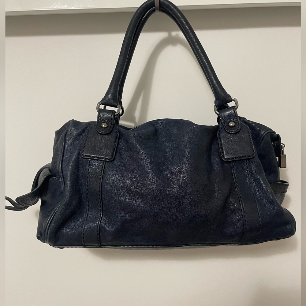 TOD’S bensenville pebbled leather designer handbag made in italy - Picture 4 of 15
